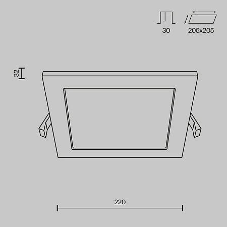 Встраиваемый светильник Technical Stockton DL022-6-L18W - фото
