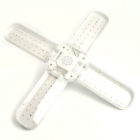 Лампа светодиодная 4-х лепестковая Feron LB-7000 E27 40W 175-265V красно-синий спектр - фото