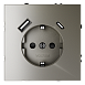 Розетка встраиваемая VOLTUM S70 с заземлением и защитными шторками, 16А, с USB, A+С, (шелк)