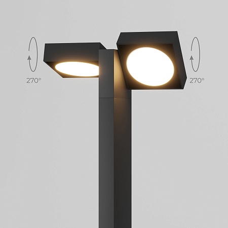 Светильник садово-парковый со светодиодами Twin 35170/F черный Elektrostandard - фото