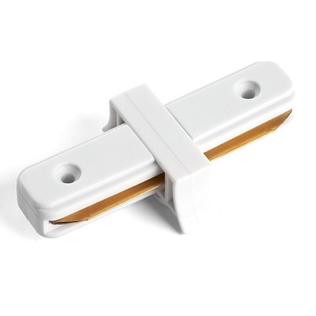 Коннектор прямой однофазный для шинопровода, белый, LD1000 - фото