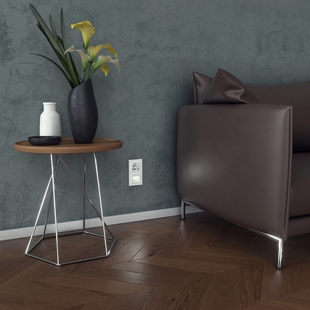 Розетка с заземлением, шторками и USBх2 (белая) W1171501 - фото