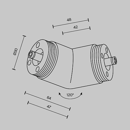 Комплектующие для систем освещения с токоведущими элементами Technical CA018LWC-B - фото