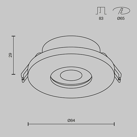Встраиваемый светильник Technical Stark DL083-01-GU10-RD-B - фото
