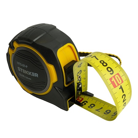 Рулетка, 7,5 м х 25 мм, магнит, II класс точности, двухстороннее нанесение, STEKKER MTS-87-P - фото