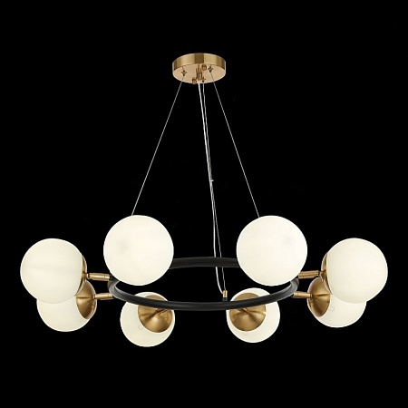 Светильник подвесной Черный, Латунь/Белый E27 8*60W SLE220403-08 - фото