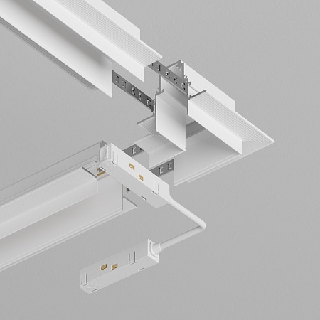 Коннектор угловой Gravity встраиваемый белый - фото