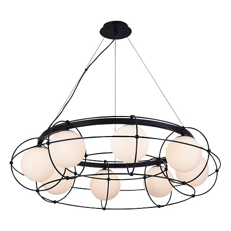 Люстра подвесная ST-Luce Черный/Опал G9 8*5W SL1189.403.08 - фото