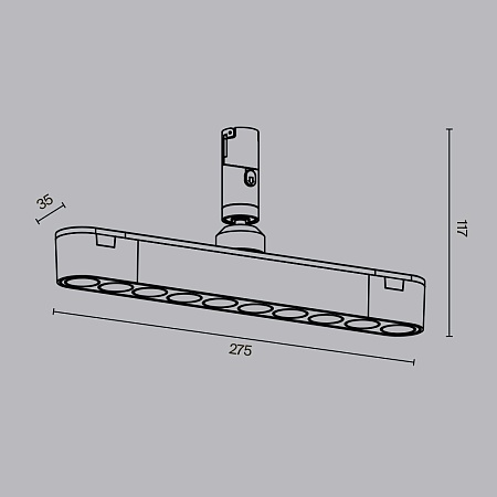 Трековый светильник Technical TR203-1-10W3K-S-B - фото