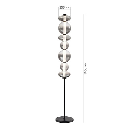 Светильник напольный ST-Luce Черный/Дымчато-Серый LED 1*40W 3000K SL6119.405.40 - фото