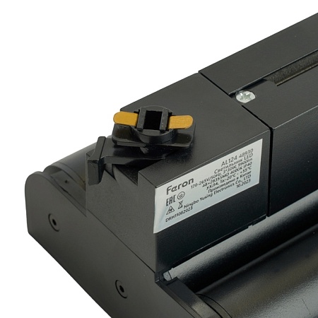 Светодиодный светильник Feron AL124 трековый однофазный на шинопровод 3*30W 4000K 60 градусов черный - фото