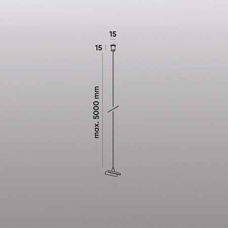 TR2127-BK Механический подвес для трека SMART BASE, IP20, 5м, черный, алюминий - фото