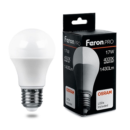 Лампа светодиодная Feron.PRO LB-1017 Шар E27 17W 175-265V 4000K - фото