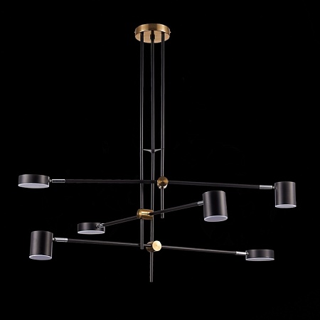 Светильник потолочный ST-Luce Черный, Латунь/Черный LED 6*5W 3000K SL1604.432.06 - фото