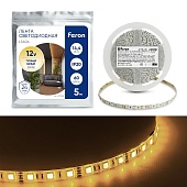 Светодиодная LED лента Feron LS606, 60SMD(5050)/m 14.4W/m 12V 5m 3000К