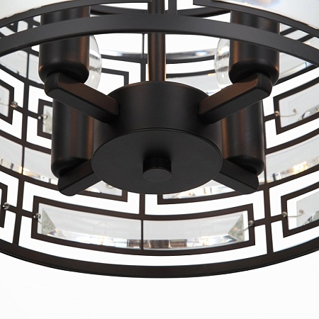 Люстра подвесная ST-Luce Черный/Черный, Прозрачный E14 6*40W SL665.403.04 - фото