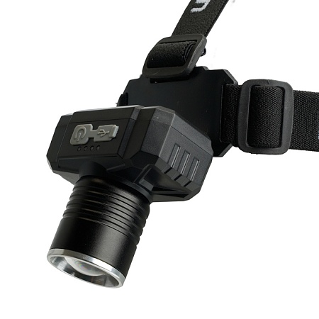 Фонарь налобный FERON TH2314 c аккумулятором 20W, 2500mAh IP44, USB type-C, Алюминий - фото