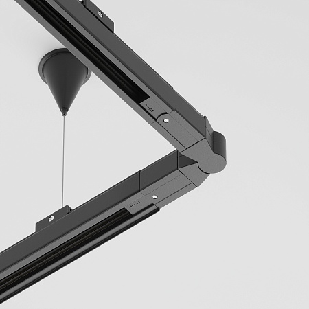 Коннектор поворотный шарнирный Trinity черный - фото