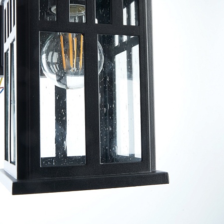 Светильник садово-парковый Feron PL671 на стену вниз 60W 230V E27, черный - фото