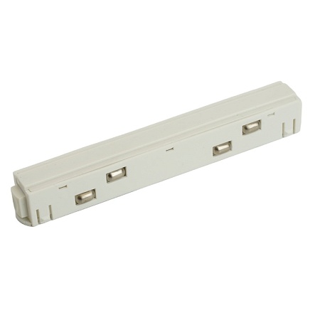 Соединитель-коннектор для низковольтного шинопровода, белый прямой, LD3003 - фото