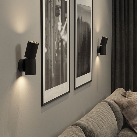 Настенный светодиодный светильник Deep 40126/LED черный Elektrostandard - фото