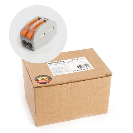 Клемма строительно-монтажная 2-проводная STEKKER, LD222-612 - фото