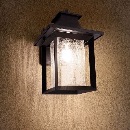 Светильник садово-парковый Feron PL550 на стену вниз  60W E27 230V, черный - фото