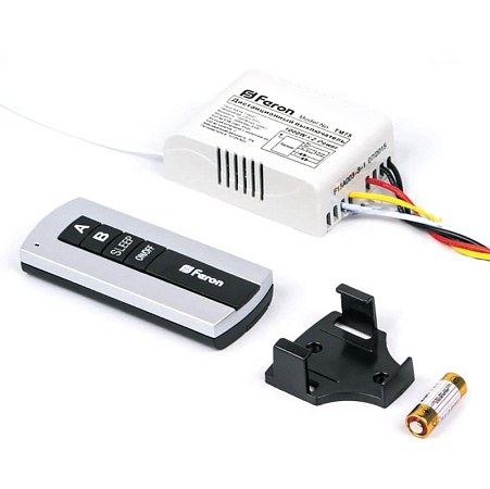 Выключатель дистанционный 230V 1000W 2-хканальный 30м с пультом управления, TM75 - фото