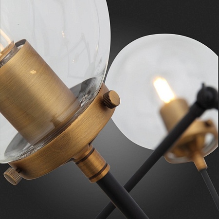 Люстра потолочная ST-Luce Черный, Золото/Прозрачный E27 8*40W (из 2-х коробок) SL234.402.08 - фото