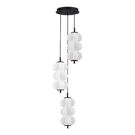 Светильник подвесной ST-Luce Черный/Белый LED 3*7,5W 3000K SL6121.403.03 - фото