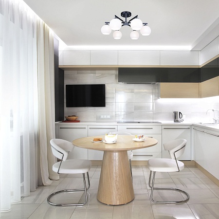 Потолочный светильник Eurosvet 30145/6 хром/венге - фото