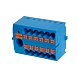 Зажим блочный (групп) для распред.тока нагрузки push-in на 12 точек, сеч 2,5 мм2, 690V,41А, 1точка интегр. питание,синий LD580 PTFIX 6-12/25 - фото