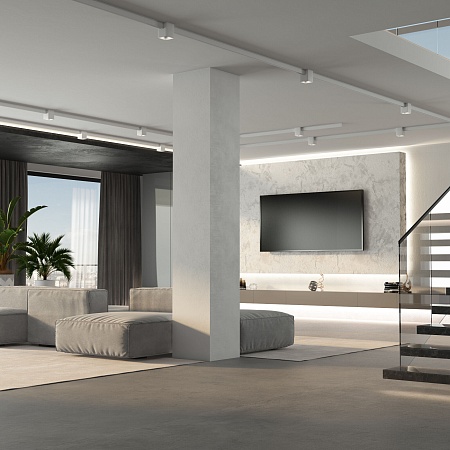 Трековый светильник 12W 4200K Solo белый Slim Magnetic 85055/01 Elektrostandard - фото