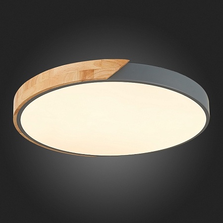 Светильник потолочный Серый, Светлое дерево/Белый LED 1*45W 3000K/4000K/6000K SLE200972-01 - фото