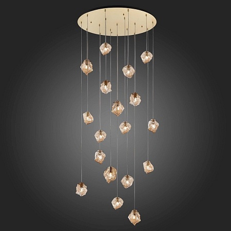 Светильник подвесной ST-Luce Латунь/Янтарный E14 18*40W SL1175.303.18 - фото