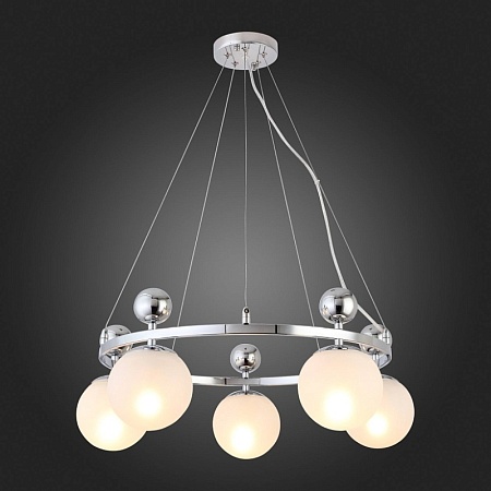 Светильник подвесной Хром/Белый E27 5*60W SLE106103-05 - фото