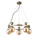 Светильник подвесной Бронзовый/Прозрачный, Янтарный E27 5*60W SLE106303-05 - фото