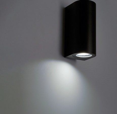 Светильник садово-парковый Feron DH023,на стену, GU10 MR11 230V, черный - фото