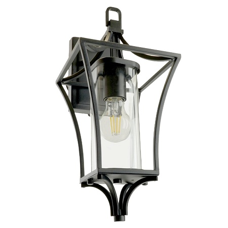 Светильник садово-парковый Feron PL731 на стену вниз  60W E27 230V, черный - фото