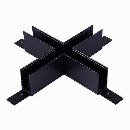 Коннектор X-образный для подвесного / накладного магнитного шинопровода ST-Luce Черный ST007.489.00 - фото