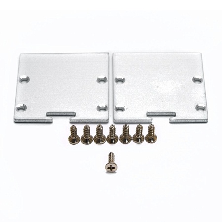 Профиль алюминиевый накладной "Линии света" с крепежами, серебро, CAB256 - фото