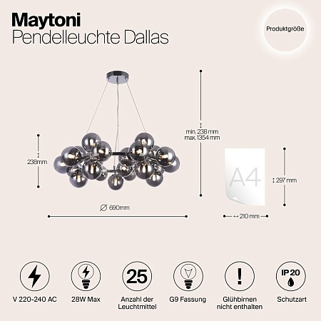 Подвесной светильник Maytoni Dallas MOD548PL-25CH - фото
