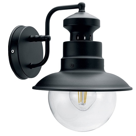 Светильник садово-парковый Feron PL571 на стену вниз 60W 230V E27, черный - фото