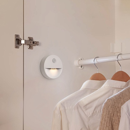 Светильник с датчиком движения и освещенности Feron FN1221 0,5W, белый - фото