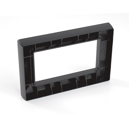 Рамка  2-местная (без перемычки),  пластик, STEKKER, PFR00-7012-05 , серия Катрин, черный - фото