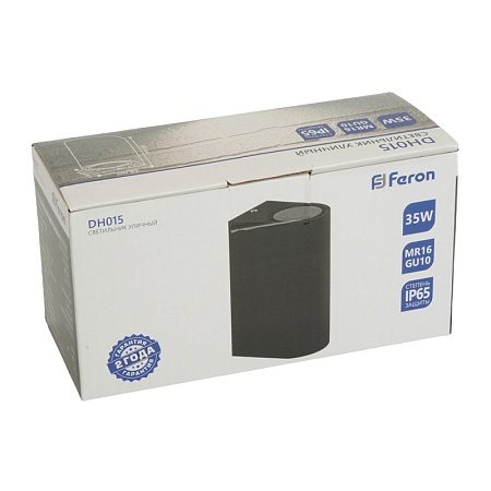 Светильник садово-парковый Feron DH015, на стену, 2*GU10 230V, черный - фото