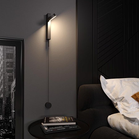 Настенный светодиодный светильник Orco LED 40112/LED черный Elektrostandard - фото