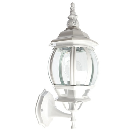 Светильник садово-парковый Feron 8101/PL8101 восьмигранный на стену вверх 100W E27 230V, белый - фото