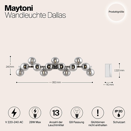 Настенный светильник (бра) Maytoni Dallas MOD547WL-13CH - фото