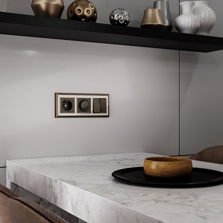 Накладка для USB розетки бронзовый WL12-USB-CP - фото